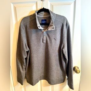 Tommy Bahama Men’s Gray Knit Pullover in Size Large